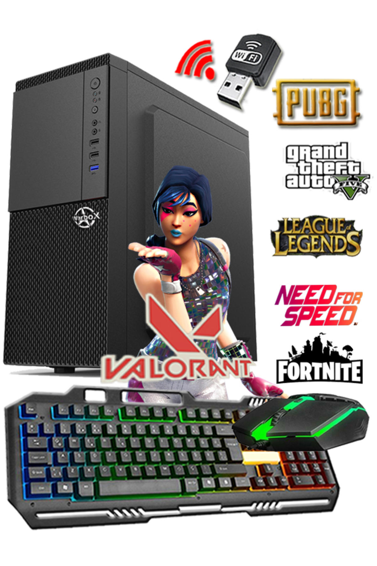 Hiper Mix Harici Radeon R7 240 Intel Core i7 860 8 GB Ram 250 GB HDD + 128 GB SSD Tower FreeDos Masaüstü Oyuncu Bilgisayarı
