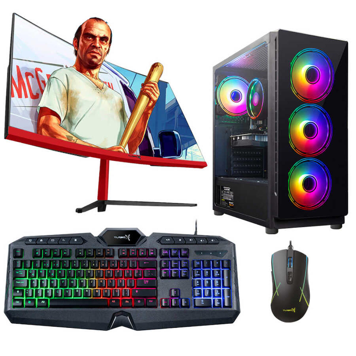 Turbox TX4111 Harici GeForce GTX 1050 Tİ Intel Core i5 3470 16 GB Ram DDR3 1 TB SSD Tower FreeDos Masaüstü Oyuncu Bilgisayarı