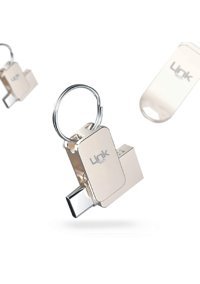 Linktech T664 Premium Mini Çift Taraflı USB 3.0 Usb Type-C 64 GB Flash Bellek Gümüş