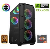 Xaser XSR441 Harici GeForce RTX 4060 AMD Ryzen 5 5600 16 GB Ram 512 GB SSD Tower FreeDos Masaüstü Oyuncu Bilgisayarı