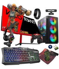 Zeiron AFX70 Harici Radeon RX6600 AMD Ryzen 5 3600 32 GB Ram 256 GB + 1 TB SSD Tower FreeDos 23.8 inç Monitörlü Masaüstü Oyuncu Bilgisayarı