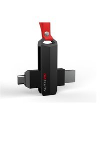 Hikvision HS-USB-E304C USB 3.2 Usb Type-C 64 GB Flash Bellek Kırmızı Siyah