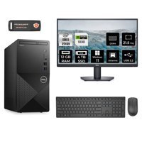 Dell Vostro 3910 MN35633910D510 Harici GeForce GT 1030 Intel Core i3 12100 12 GB Ram 4 TB SSD Tower Windows 11 Home 21.5 inç Monitörlü Masaüstü Oyuncu Bilgisayarı