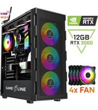 Gameline TX60 Ultra Harici GeForce RTX 3060 AMD Ryzen 5 5500 32 GB Ram 1 TB SSD Tower FreeDos Masaüstü Oyuncu Bilgisayarı