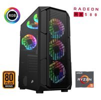 Xaser XSR446 Harici Radeon RX 580 AMD Ryzen 5 5600 16 GB Ram 512 GB SSD Tower FreeDos Masaüstü Oyuncu Bilgisayarı