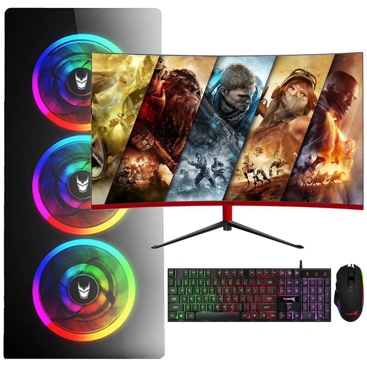 Oleas GM281 Harici GeForce GTX 1050 Tİ Intel Core i7 2600 16 GB Ram 256 GB SSD Tower FreeDos 23.6 inç Monitörlü Masaüstü Oyuncu Bilgisayarı