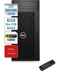 Dell Precision T3660 T3660R4615 Harici GeForce RTX 4060 Intel Core i9 13900 64 GB Ram DDR5 1 TB HDD + 1 TB SSD Tower Windows 11 Pro Masaüstü Oyuncu Bilgisayarı + Zetta Flash Bellek