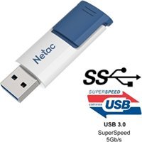 Netac NT03U182N-064G-30BL USB 3.0 Usb Type-A 64 GB Flash Bellek Beyaz Mavi