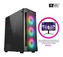 Creature CRTG56 Harici GeForce RTX 4060 AMD Ryzen 7 5700 16 GB Ram 512 GB SSD Tower FreeDos 24 inç Monitörlü Masaüstü Oyuncu Bilgisayarı