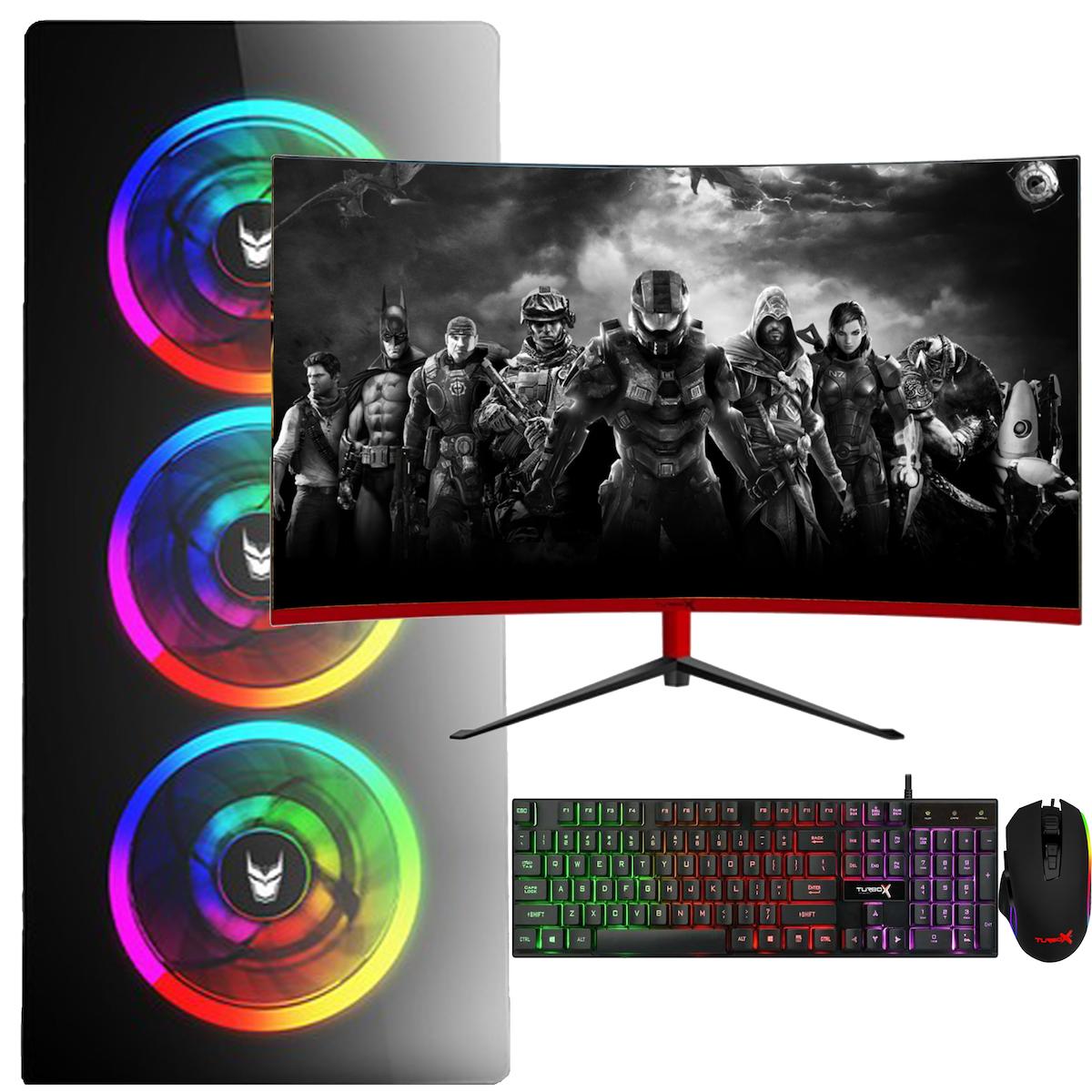 Oleas GM280 Harici GeForce GTX 1050 Tİ Intel Core i7 2600 8 GB Ram 256 GB SSD Tower FreeDos 23.6 inç Monitörlü Masaüstü Oyuncu Bilgisayarı