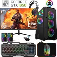 Xaser XSR463 Harici GeForce GTX 1650 Intel Core i5 10400F 16 GB Ram 512 GB SSD Tower FreeDos 24 inç Monitörlü Masaüstü Oyuncu Bilgisayarı