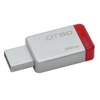 Kingston Data Traveler50 Mini USB 3.0 Usb Type-A 32 GB Flash Bellek Kırmızı