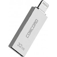 Concord C-OTGL Çift Taraflı USB 3.0 Lightning 32 GB Flash Bellek Gümüş