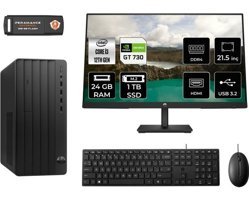 Hp Pro 290 G9 6D3A1EAMNT2323 Harici GeForce GT 730 Intel Core i3 12100 24 GB Ram 1 TB SSD Tower FreeDos 21.5 inç Monitörlü Masaüstü Oyuncu Bilgisayarı + PER4 BELLEK