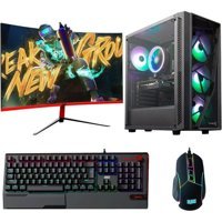 Dragos DRX2850 Harici GeForce GTX 1660 Super AMD Ryzen 5 5500 16 GB Ram 512 GB SSD Tower FreeDos 23.6 inç Monitörlü Masaüstü Oyuncu Bilgisayarı