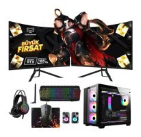 Ramtech Boldy RG226 Harici GeForce RTX 3060 Intel Core i7 10700F 32 GB Ram 500 GB + 1 TB SSD Tower FreeDos 24 inç Monitörlü Masaüstü Oyuncu Bilgisayarı
