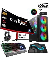 Zeiron SP55 Harici GeForce GTX 1660 Super Intel Core i5 10400F 8 GB Ram 1 TB SSD Tower FreeDos 23.8 inç Monitörlü Masaüstü Oyuncu Bilgisayarı