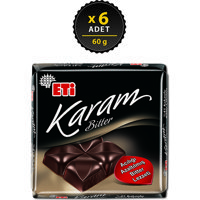 Eti Karam Bitter Çikolata 60 gr 6 Adet