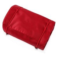 Kewendashiye Roll-Up Bölmeli Kırmızı Düz Katlı Polyester Büyük Boy Çok Gözlü Seyahat Makyaj Çantası