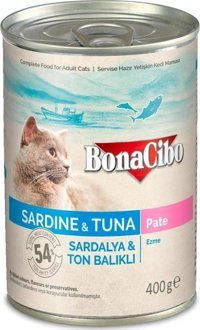 Bonacibo Sardalya-Ton Balığı Yaş Kedi Maması 400 gr
