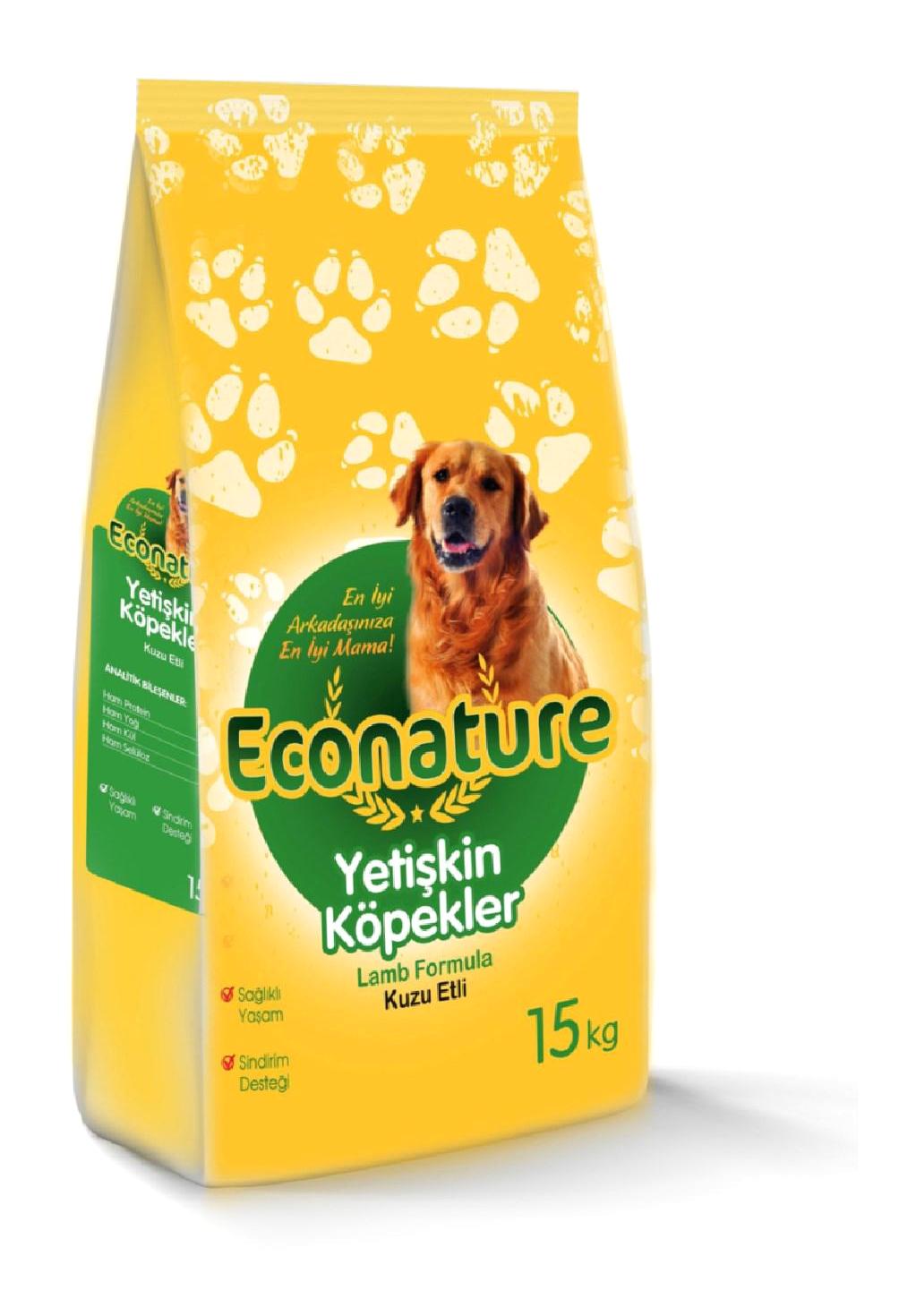 Econature Kuzu Etli Büyük Irk Yetişkin Köpek Maması 15 kg