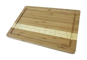 Bambum Cetvelli Bambu Orta Kahverengi Tekli Kesme Tahtası
