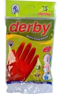 Derby Ekstra Güçlü Kırmızı Small Bulaşık Temizlik Eldiveni