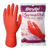 Beybi Pütürlü Kırmızı Medium Bulaşık Temizlik Eldiveni
