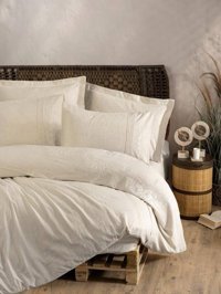 Cotton Box 4 Mevsim 220x220 cm Çarşaflı Çift Kişilik Nevresim Takımı Beyaz
