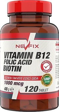 Ncs B12 Folic Acid Biotin Aromasız Yetişkin Vitamin 120 Tablet