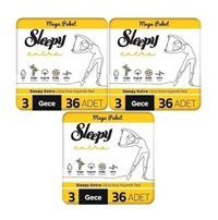 Sleepy Extra Organik Ultra İnce 36'lı Hijyenik Ped 3 Adet