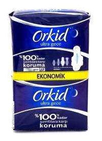 Orkid Ultra Gece İnce 12'li Hijyenik Ped