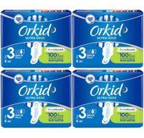 Orkid Ultra Extra İnce 6'lı Hijyenik Ped 4 Adet