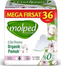 Molped Pure & Soft Organik 36'lı Hijyenik Ped 24 Adet