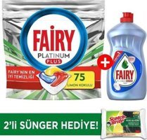 Fairy Platinum Plus Limon Tablet Bulaşık Deterjanı 75 Adet