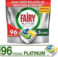 Fairy Platinum Plus Limon Tablet Bulaşık Deterjanı 96 Adet