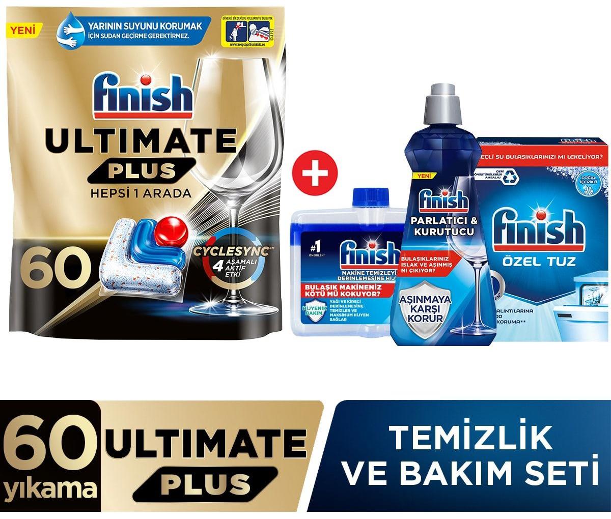 Finish Ultimate Plus Limon Tablet Bulaşık Deterjanı 60 Adet