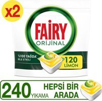 Fairy Platinum Plus Limon Tablet Bulaşık Deterjanı 120x2