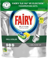 Fairy Platinum Plus Limon Tablet Bulaşık Deterjanı 65 Adet