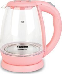 Fantom KT4000 Cam 1.8 lt 2200 W Işıklı Vintage Pembe Kettle