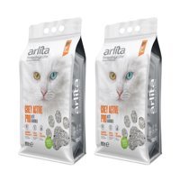 Arlita Grey Actıve Pro Topaklanan İnce Taneli Aktif Karbonlu Bentonit Kedi Kumu 2x10 lt