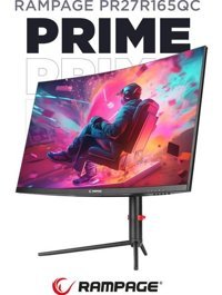 Rampage Prime PR27R165QC 165 Hz 1 ms 27 inç WQHD Curved VA HDMI Freesync 2560x1440 px LED Monitör