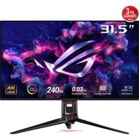 Asus ROG Swift PG32UCDM 240 Hz 0.03 ms 31.5 inç 4K UHD Flat Dokunmatik IPS HDMI Freesync G-Sync 3840x2160 px OLED Monitör