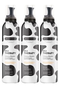 Morfose Milk Therapy İnce Telli Saçlar İçin Şekillendirici Saç Köpüğü 3x350 ml