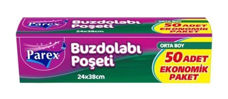 Parex Orta Düz Buzdolabı Poşeti 50 Adet