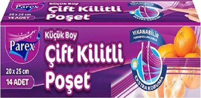 Parex Küçük Kilitli Buzdolabı Poşeti 14 Adet