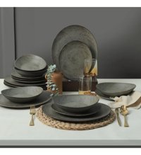 Keramika Stella 20572 18 Parça 6 Kişilik Porselen Oval Yemek Takımı