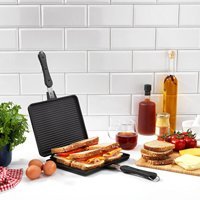 Schafer Tastemake Döküm Siyah Izgaralı Tost Makinesi