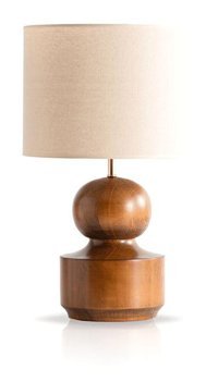 Capri Lamp Ahşap Bej-Kahverengi Tekli Abajur