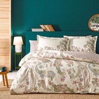 Linens Mollis Dört Mevsim 200 x 220 cm Çarşaflı Desenli Çift Kişilik Nevresim Takımı Çok Renkli